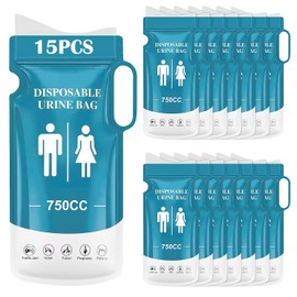 KOMABLEN Pack of 12 Urine Bags for On the Go Bag, 750 ml Pee Bag for On the Go for Men Women Children, Disposable Urine Bags for On the Go, Camping, Travel, Car Travel, Outdoor