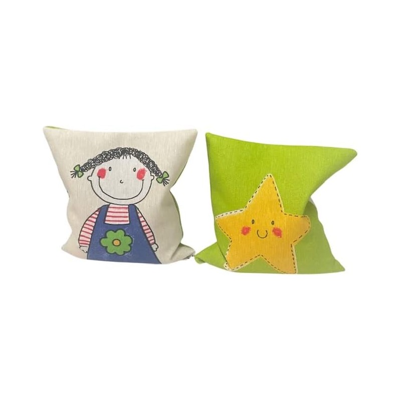 Cojín de semillas Aldonza (NIÑA AZUL ESTRELLA)