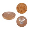 DOITOOL Snack Serving Tray with Lid Wooden Veggie Tray Sectional