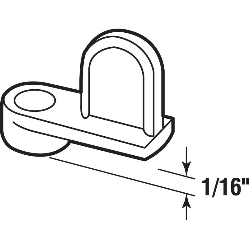 Prime-Line Products L 5786 Window Clips, 1/16-Inch, White Diecast