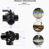 Bzsunway 3-Port 2" Diverter Valve with PVC Pipe Compatible with