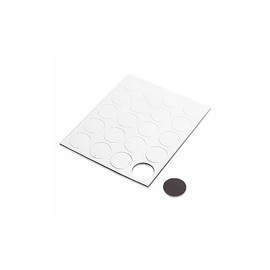 U Brands Heavy-Duty Board Magnets, Circles, White, 0.75" Diameter, 20/Pack