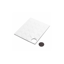 U Brands Heavy-Duty Board Magnets, Circles, White, 0.75" Diameter, 20/Pack