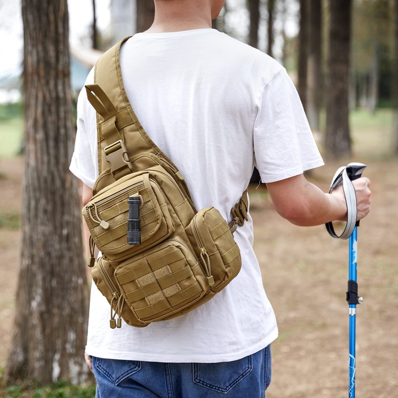 G4Free Tactical EDC Sling Bag Shoulder Army Molle Daypack Military