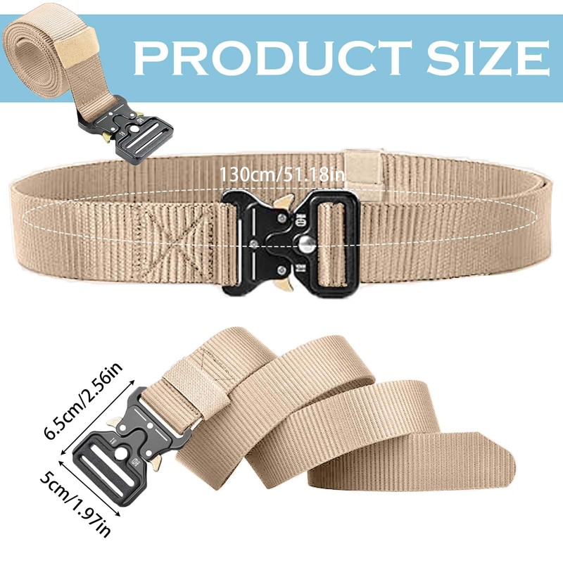ZYEKIU Tactical Belt Men's Nylon Quick Release Belt 3.8 cm