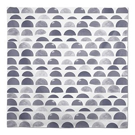 Creative Products Abstract Half Circles Blue 2 58 x 58 Tablecloth
