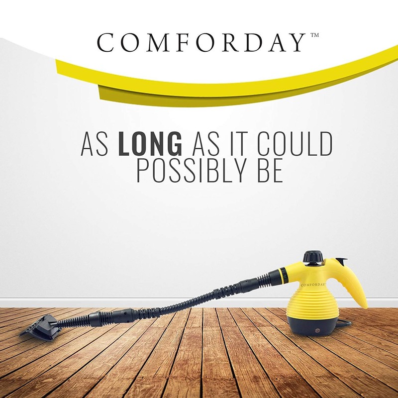 Comforday Multi-Purpose Handheld Pressurized Steam Cleaner with 9-Piece Accessories, Perfect