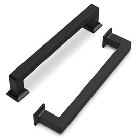 FILTA 5 Inch(128mm) Hole Centers Matte Black Cabinet Pulls(Set of 10),Black Cabinet Pulls Zinc Alloy Kitchen Cabinet Handles Cabinet Hardware for Cabinets Cupboard Drawer