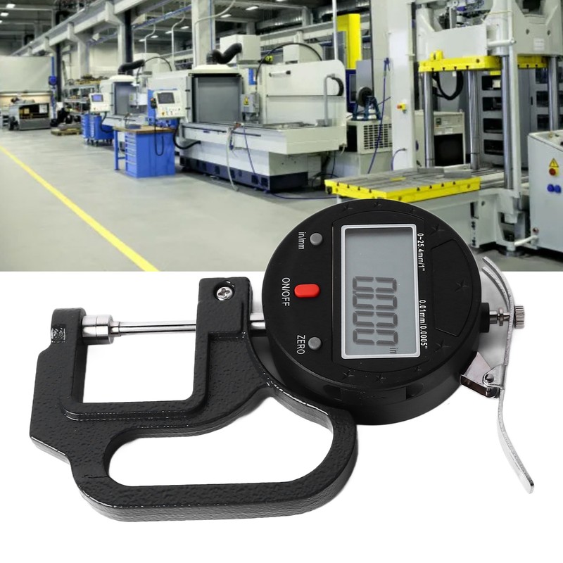 Digital Thickness Gauge High Accuracy Electronic Micrometer Thickness Meter 0.0005in