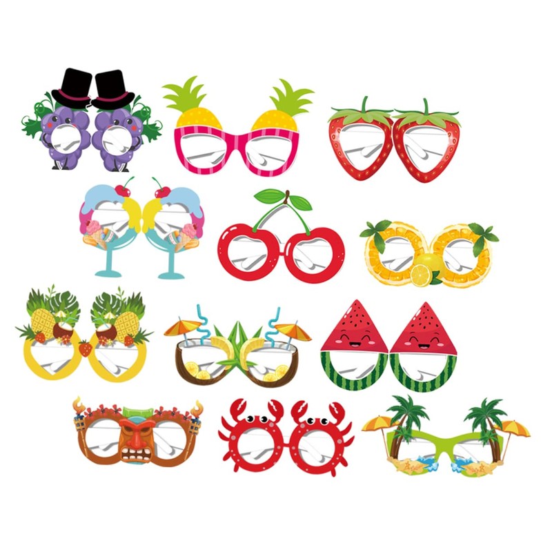 Sosoport 3sets Summer Fruit Glasses for Fun Party Photo Booth