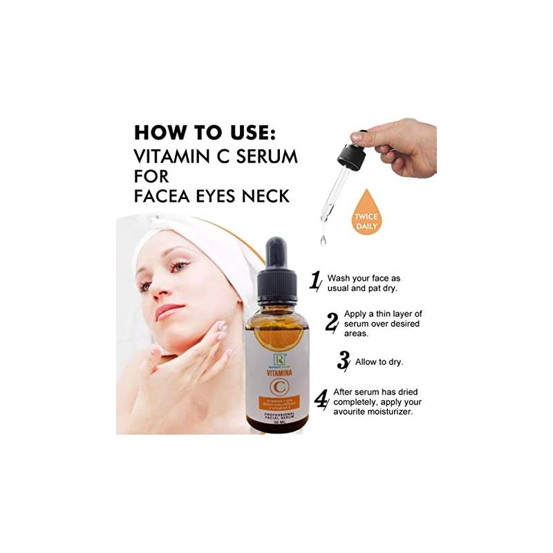 Serum Vitamina C de Alta concentración, Acido Hialuronico, Vitamina E