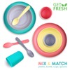 GET FRESH Bamboo Kids Plates Set 4-pack Reusable Dinner Plates