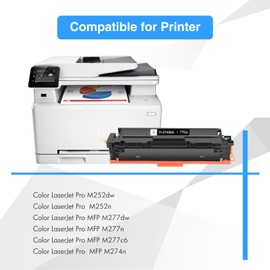 TRUE IMAGE Compatible Toner Cartridge Replacement for HP 201A CF400A 201X for HP Color Laserjet Pro MFP M277dw M277c6 M252dw M252n M277 M252 Printer Ink (Black, 1-Pack)