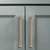 CABDM 10 Pack 3-3/4 Inch Solid Kitchen Cabinet Handles Brushed