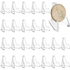 pcsfoe Pack of 24 Card Stands, Picture Stands, Acrylic Stands, Picture Frame, Mini Easel, Adjustable Plastic Decorative Plates, Card Stand for Photo Displays, Plates, Place Cards