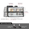 DOTCOM LED Headlights w/Bulbs Pair,Compatible with 1994-1999 GMC C1500 K1500