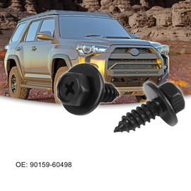 ACROPIX Screw Bolt Retainer Fender Liner Under Cover Screw Fit for Toyota - Pack of 30 Black