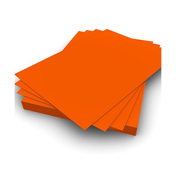 Party Decor A4 100gsm Plain Orange smooth paper Pack of 3000 Perfect for Printing on and general office use