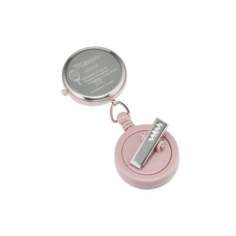 Fieldwork ASS154P-3 Women's Pocket Watch, Analog Collet Reel Watch, Pink