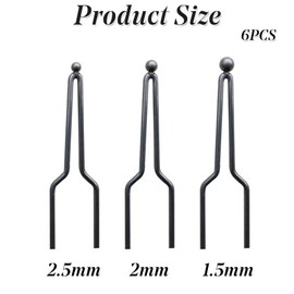 6Pcs Pyrography Wire Tips Wood Burning Ball Tips Wood Burning Pyrographic Tip Kit for Pyrography Machine,1.5mm/2mm/2.5mm