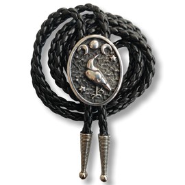 Himongoo Animal & Plant Bola Tie Bolo Tie Wedding Necklace for Men Women Groomsmen Western Cowboy Necktie, Large, zircon alloy, faux leather, wax rope