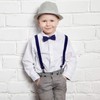 DonDon Boys' Braces Bow Tie Set Elastic and Adjustable Length
