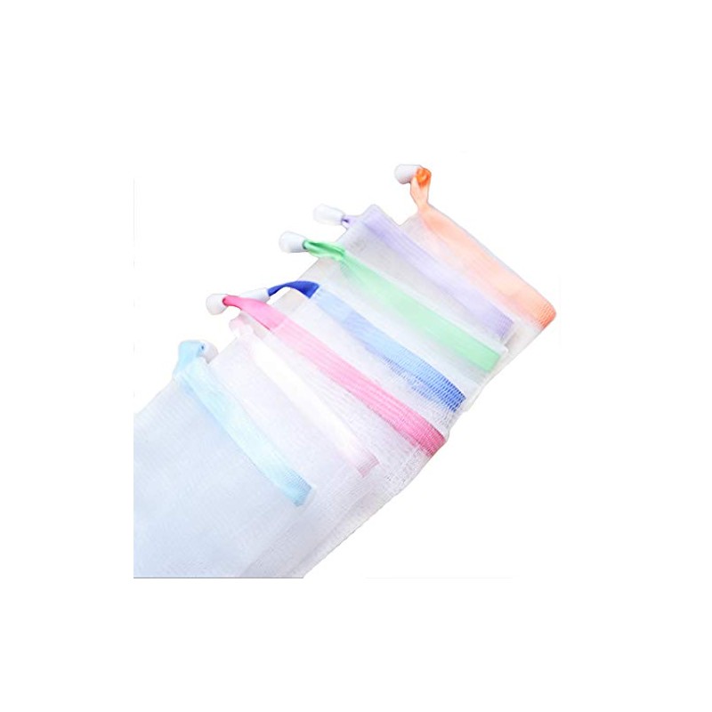 Andiker Soap Bag Soft for Shower,7 Pcs Mesh Soap Pouch