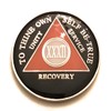 32 Year AA Medallion - Orange & Black Tri-Plate Alcoholics