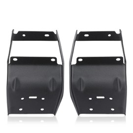 G-PLUS Running Board Mounting Brackets Compatible with Ford F150 2015 2016 2017 2018 2019 2020 2021 2022 Black Rectangular Set of 2