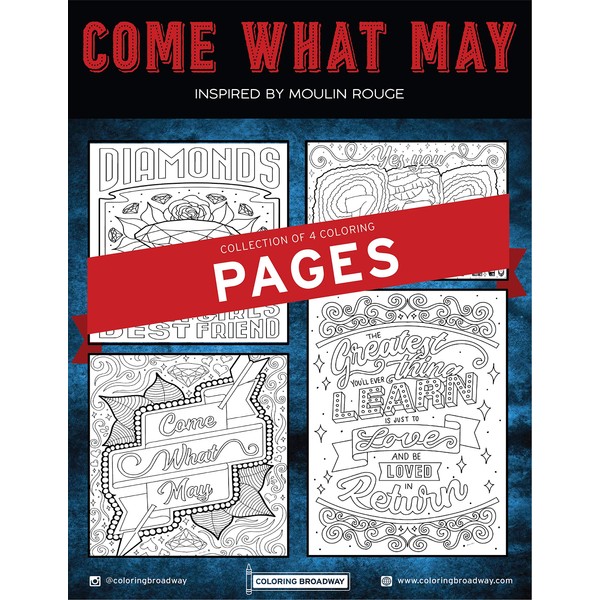MOULIN ROUGE | “Come What May” Collection | COLORING PAGES