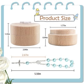 TBTFW TBTFW My First Rosary, Baptism Keepsake Box, Catholic Baptism Gifts for Boys, Rosary for Baby Birthday and Shower