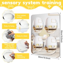 Yookeer 4 Bubbles Sensory Wall Mirror Funny Acrylic Mirror 20'' for Living Room Bedroom Home Decor Birthday