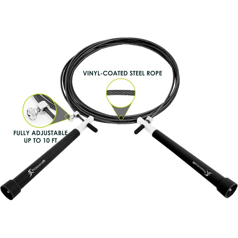 ProSource Fit Speed Jump Rope 3m Adjustable Length, Super Fast