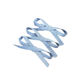 Blue Denim Hair Bow Clips Girls Denim Bowknot Pin Girls Blue Jeans Hair Bow Clips BW27 (3 Pcs-E1)