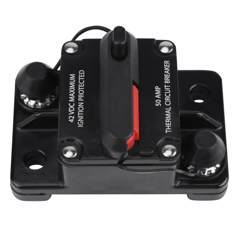 DC12V-42V Car Stereo Audio Inline Circuit Breaker Manual Reset(50A)