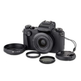 JJC 4-Piece Lens Hood Kit for Powershot Canon G1X Mark III Digital Camera - includes Aluminum Alloy Metal Lens Hood, MCUV & CPL Filters, Lens Cap with String