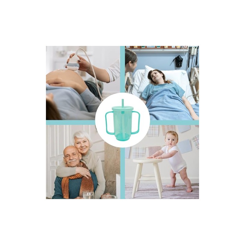 2 Pack Adult Sippy Cups for Elderly 12oz No Spill
