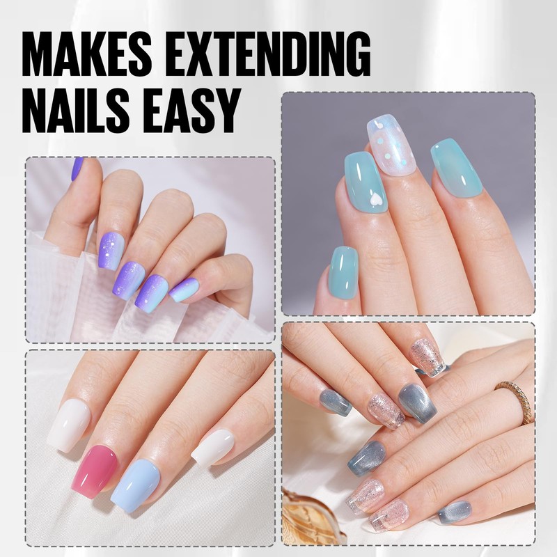 TOMICCA Nail Tips for Gel Nails with Nail Glue Set,