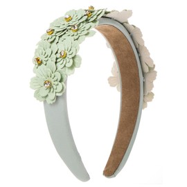 scicent Flower Headband Rhinestone Glitter Headband Fashion Padded Hair Bands for Women Fashionable Headband for Girls Retro Hair Bands Wedding Hair Accessories for Girls - 25906