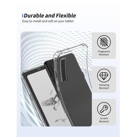 Clear Case for Onyx BOOX Palma 2 Mobile ePaper 2024 New,Thin Slim Lightweight Scratch Proof,Durable Protection Silicone Rubber TPU Cover (Clear).