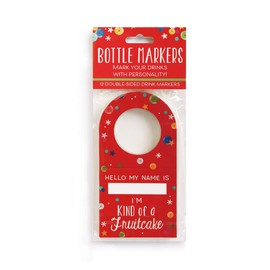 DEMDACO Hello My Name Is Red and Green 5 x 3 Paper Christmas Bottle Markers Set of 12