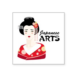 CafePress Japanese Arts Sticker Square Bumper Sticker Car Decal