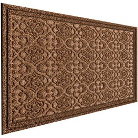 MAT 7-BANQUET Outdoor Door Mat for Front Door 36 x 59 inch Welcome Debris Mud Trapper Outside Rubber Floor Mat Rug Large Extra Thick Textured Outdoor Mat for Entryway Frontgate Waterproof Brown
