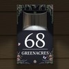 Custom Signs Solar Illuminated Modern Anthracite Grey House Number Sign