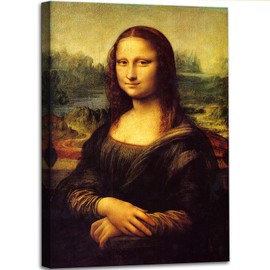 msspart Canvas Prints Wall Art Mona Lisa by by Leonardo DaVinci, The World Classic Paintings Reproductions for Living Room, Office Home Decoration 12"x16"