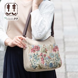 CreareKi GO-17 Women's Shoulder Bag, Cross-body Bag, A4, Lightweight, Japanese Clothing, Made in Japan, Gobelin Weaving, Body Bag, Mother's Day, Mother's Day, Birthday, Gift, Paddle