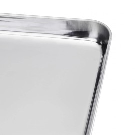 Suwimut Baking Sheet Set of 4, Heavy Duty Stainless Steel Baking Pans Tray Cookie She...
