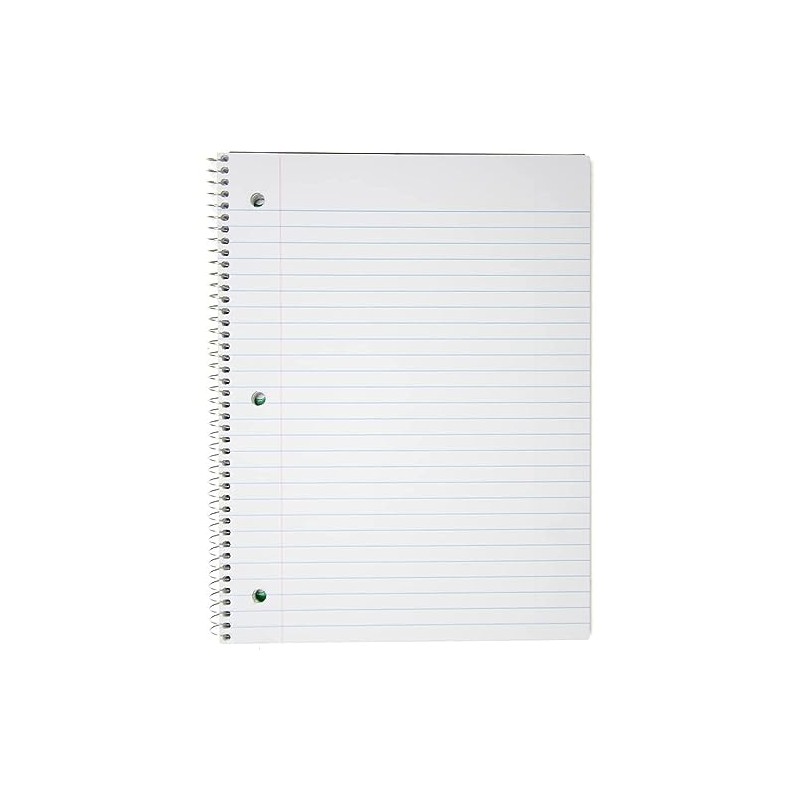 Top Flight Boss Poly Cover 3-Subject Wirebound Notebook, 108 Sheets,