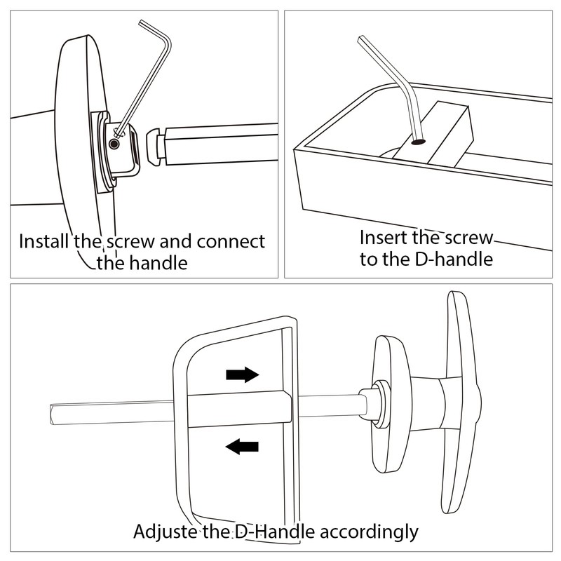 Shed Door Latch T-Handle Lock Kit with 5 Keys,BTEOBFY Set