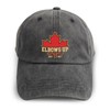 Elbows Up Hat, Washed Gray Elbows Up Canada Hat Maple Leaf, Adjustable Cotton Baseball Cap for Women Men Outdoor